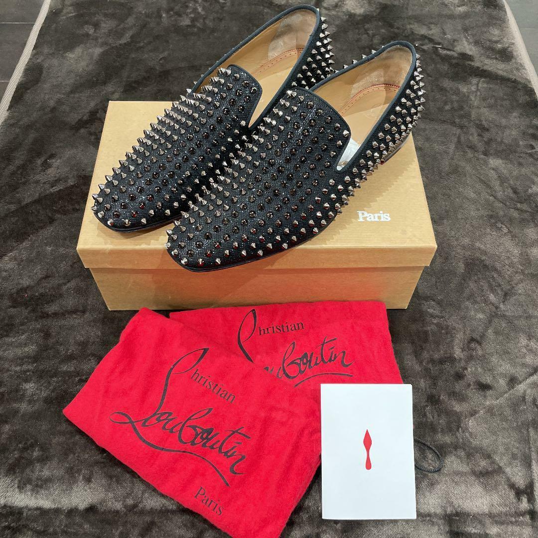 Christian Louboutin Dandelion Spikes Suede Loafers