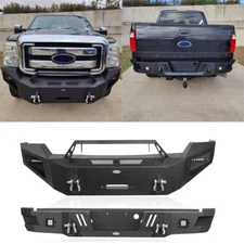 Hooke Road Steel Front Bumper + Rear Bumpers for Ford F-250 Super Duty 2011-2016