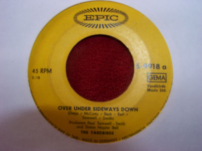 The Yardbirds - Over under sideways down / Jeff´s..    rare orig. German Epic 45