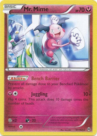 Mr. Mime 97/162 Rare - Pokemon XY Break Through Card