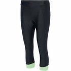 Madison Keirin Women's 3/4 Cycling Shorts with pad, Biking, Black / Sea Spray.