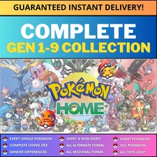 Pokemon Home National Pokedex Bundle – All 1025 Pokemon (Gen 1–9)