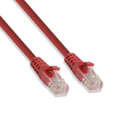 7Ft Cat6 Ethernet RJ45 Lan Wire Network Red UTP 7 Feet Patch Cable (5 Pack)