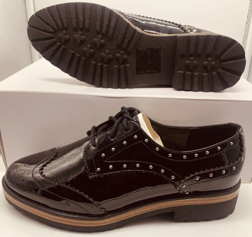 Clarks Garnet Limit Black Leather Brogue Wingtip Derby  display picture 1