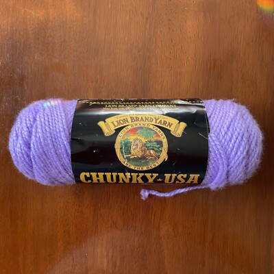Lion Brand Chunky USA LAVENDER JAZZ #143 Acrylic Yarn 1 Skein 4 oz Discontinued