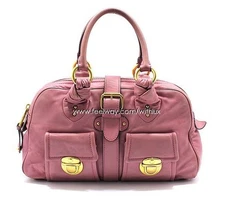 Marc Jacobs Indian Pink Leather Gold-Tone Two-Pocket Venezia Tote Bag 28257476