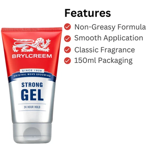 Brylcreem Strong Hold Hair Gel 3 x 150ml - Picture 6 of 6