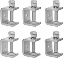 Stainless Steel Small C Clamp Set, 1 Inch Heavy Duty Metal C-clamp, Mini Tige...
