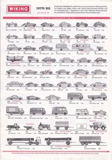 Wiking 1979/80 Vintage Modellauto-Katalog Prospekt Modelleisenbahn-Automodelle
