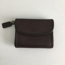 COACH Multifunction Wallet #7219 Mahogany Brown Leather Vintage- No Keychain