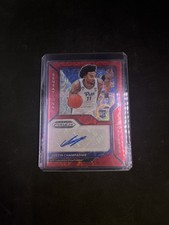 2021 panini draft picks basketball prizm justin champagnie red scope auto /88 Sp