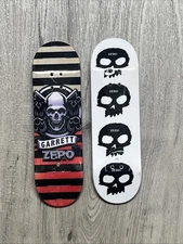2  Vintage Tech Deck Zero Skull Fingerboard Skateboards Only No Wheels Garrett