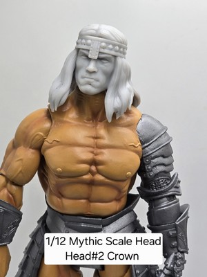 3d Printed CONAN ARNOLD 1.0 Head#2 For Mythic Legions 1/12 