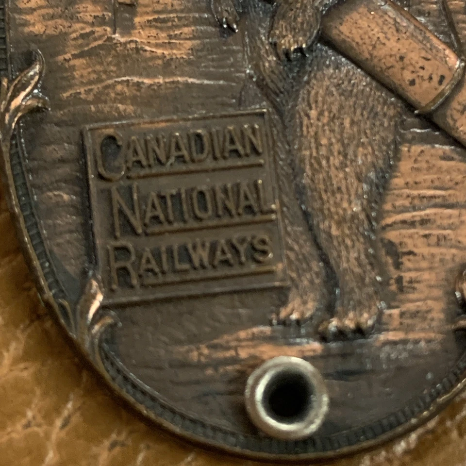 Antique Canadian National Railways Jasper Park Lodge Alberta C.N.R. Brass Fob - Image 3 of 4