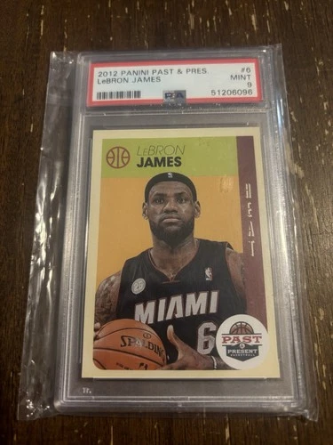 2012 Panini Past & Present LeBron James #6 Miami Heat Basketball Card PSA 9