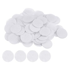 200pcs Round Felt Circles, 25mm 1" Craft Felt Pads Non-Woven Fabric Pad White
