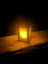 Minecraft Style Lantern 3D Printed Flickering LED Candle Pixel Light Decor