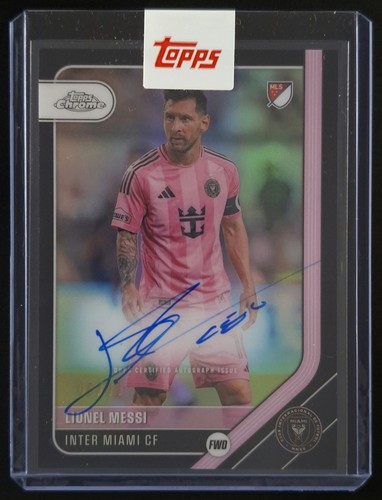 2026 Topps Chrome MLS LIONEL MESSI 6/10 Auto Black Refractor Inter Miami #CA-LM