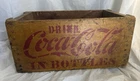 Vintage Coca Cola Wooden Crate "Drink in Bottles" Yellow Red Enyart Kokomo Indy