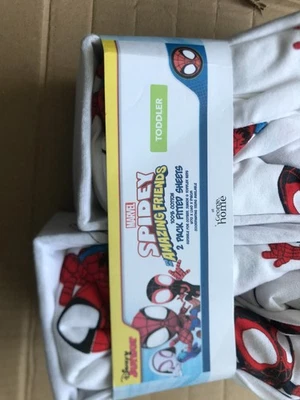 Spidey and His Amazing Friends 2 Pack Fitted Sheets Toddler Cotbed Junior George - Image 1 of 4