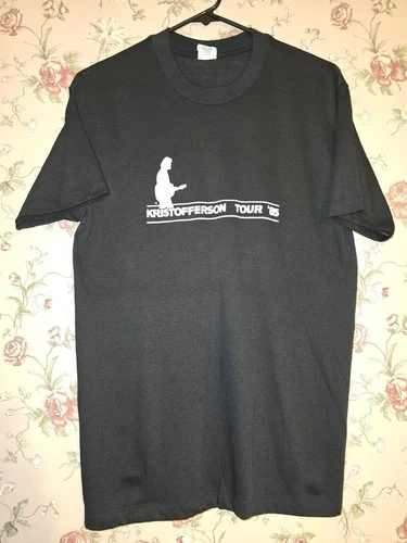 Kris Kristofferson Tour T Shirt Country Music R 1980s vintage concert t-shirt, vintage, single stitch, B+ condition