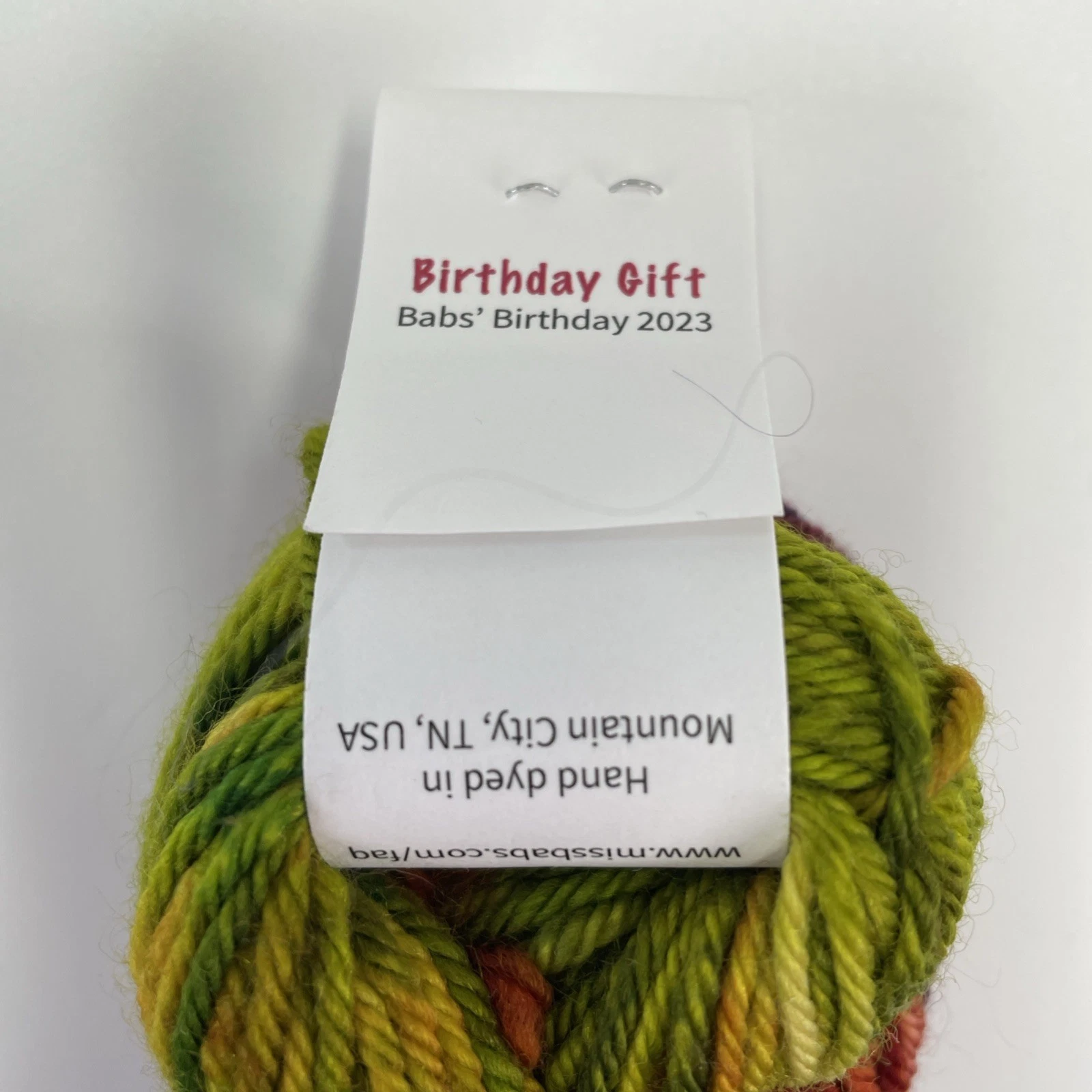 Miss Babs Hand Dyed Yarn Yowza Mini 200yd DK Weight SW Merino 2023 BIRTHDAY GIFT - product detail image 6
