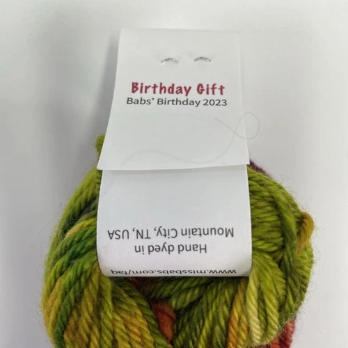 Miss Babs Hand Dyed Yarn Yowza Mini 200yd DK Weight SW Merino 2023 BIRTHDAY GIFT image 6