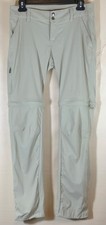 Columbia Convertable Pants Women's Sz 6 Tan Omni-Shield Low-Rise Hiking Zip-Off