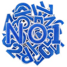 36Pcs Iron on Letters for Fabric, Letters Patches A-Z, Embroidered Number Patch