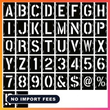 6 Inch Letter Stencils Symbol Numbers Craft Stencils, 42 Pcs Reusable Alphabet T