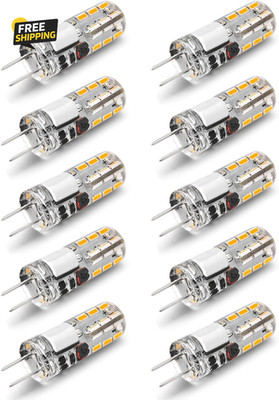 10 Pack G4 LED Bulb 12V AC DC 1.5W No Flicker Warm White G4 Bulb