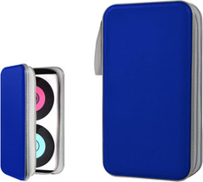 Car CD DVD Case, 96 Capacity Hard Plastic CD Holder, Portable Zipper DVD Disc