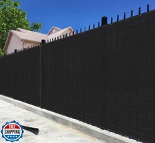 Bynbbur 6' x 25' Privacy Fence Screen Black Net Fencing 90% Blockage Windscre