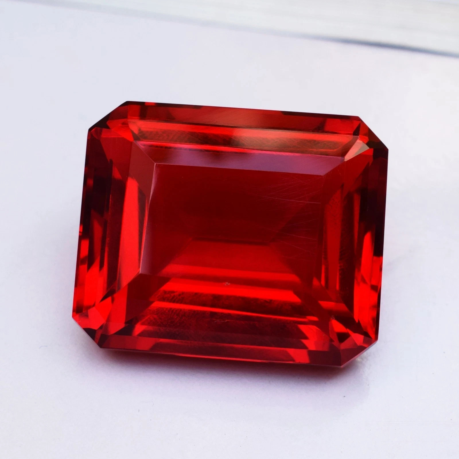 191 Ct Blood Red Spinel Emerald Cut Certified Stunning Loose Gemstone