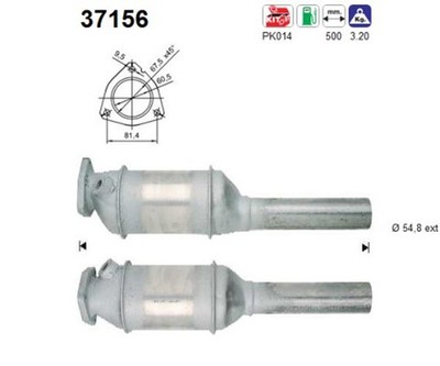 Katalysator AS 37156 für VW PASSAT B3 B4 Variant 3A5 35I 3A2 CORRADO 53I GOLF 3