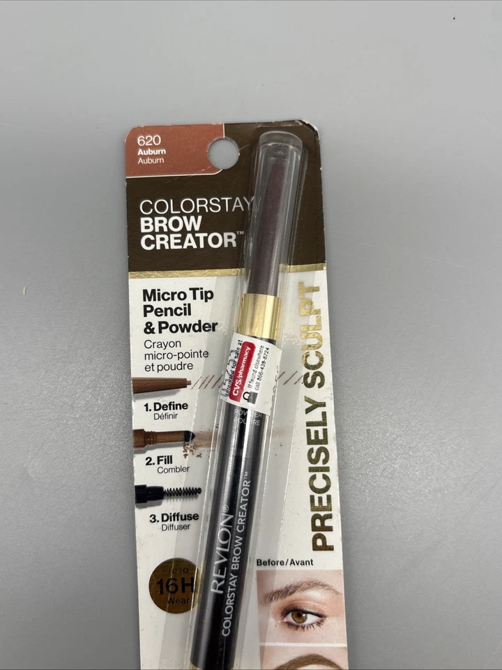 Revlon Colorstay Brow Creator Micro Pencil Powder & Brush 620 Auburn - Image 2 of 3