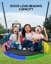 GYROOR Sturdy&Comfortable 43 In Saucer Tree Swing Flying Indoor Outdoor for kids