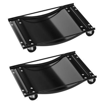 Radroller Dolly 2er-Set 23,8x14,4 Zoll, 3,5 Zoll Stahlrollen für Anhänger/Boote