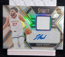 Panini Select 2022-23 Rookie Jersey Auto Prizm David Roddy #RJA-DVR /199 Grizzl…