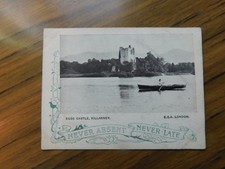 School Attend. Card West Ham Upton Cross Boys School 1905 Ross Castle Killarney