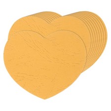 100 Pcs Heart Cutouts, 3 x 2.5 Inch Heart Shaped Paper Cards, Gold Yellow