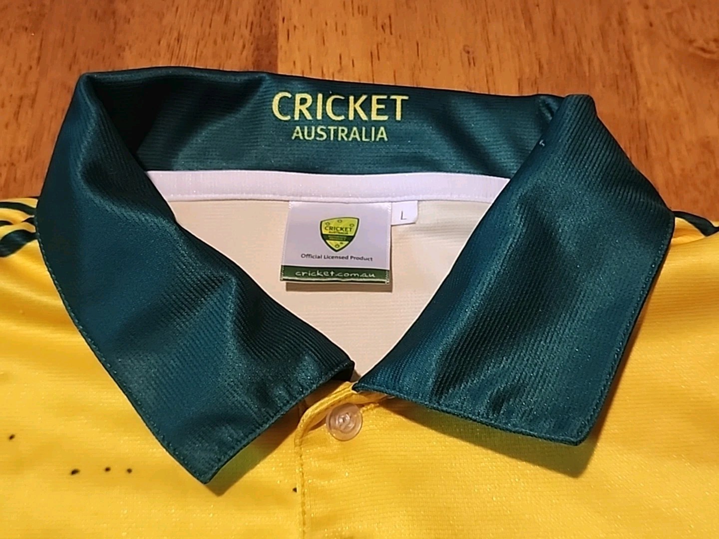 Vintage Cricket Australia Long Sleeve Fish Polo Shirt 2008 Large Outdoors Sports image 5