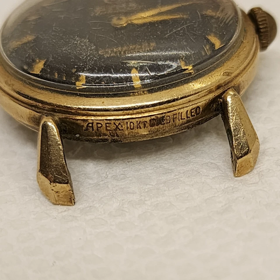 Reloj De Colección CYMA CYMAFLEX DEPORTES ACUÁTICOS 17 joyas parachoques automático R420 10kt GF Funciona Foto 4 de 4