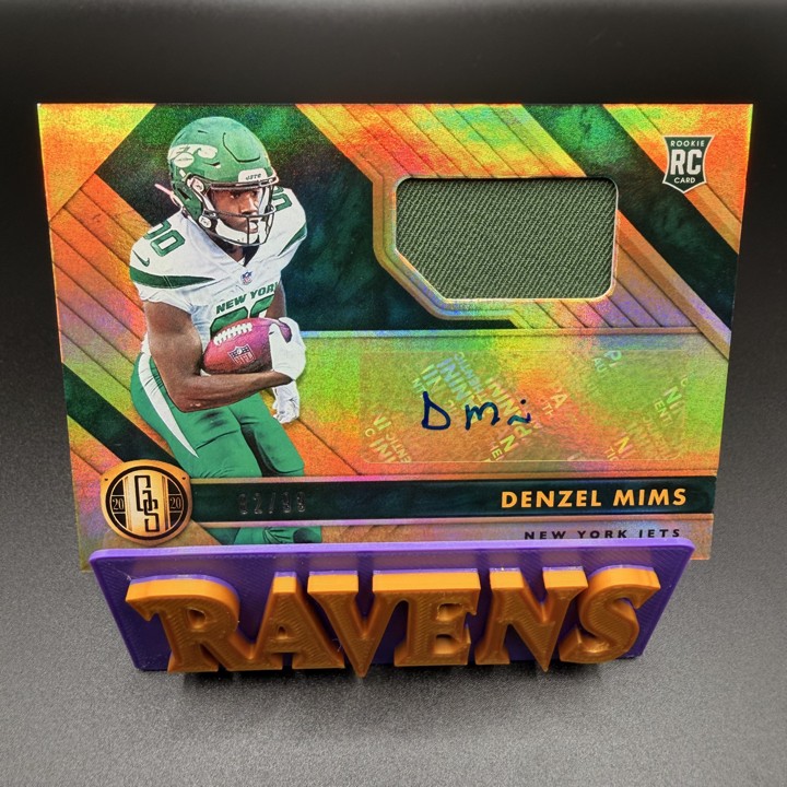 Denzel Mims Panini Gold Standard #120 Rookie Autograph Jersey