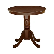 Round Dining Table, Pedestal Base, Mahogany, Mid-Century, Solid Wood