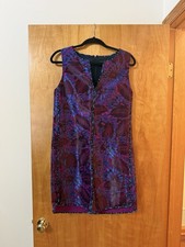 J. Crew Women’s Sleeveless Midnight Floral Jacquard Shift Dress Colorful Party 6