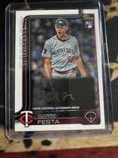 2025 Topps Update Baseball 178 David Festa RC Golden Mirror Auto SSP