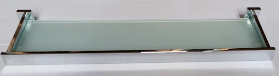  REDUZIERT letzter Artikel ! Edge Glasablage 60cm Massiv Edelstahl Verchromt. - Bild 1 von 4