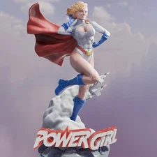 Power Girl 1/8 1/6 1/4 3D print figure Model Kit Unpainted Unassembled GK