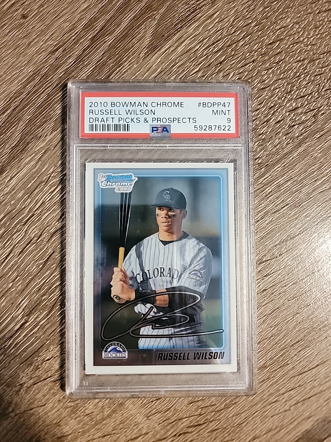2010 Bowman Chrome Draft Prospects 1st #BDPP47 Russell Wilson RC PSA 9 MINT